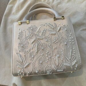 Zara Satin Effect Pearl Bag